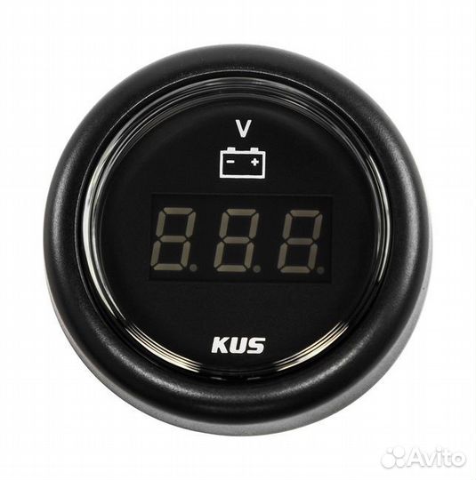 Вольтметр цифровой 8-32 В, черный циферблат