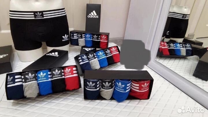 Трусы мужские боксеры в подарочной коробке 5шт