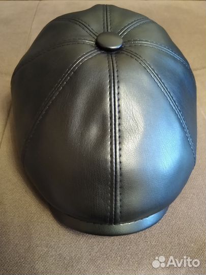 Кепка кожаная восьмиклинка весна-осень