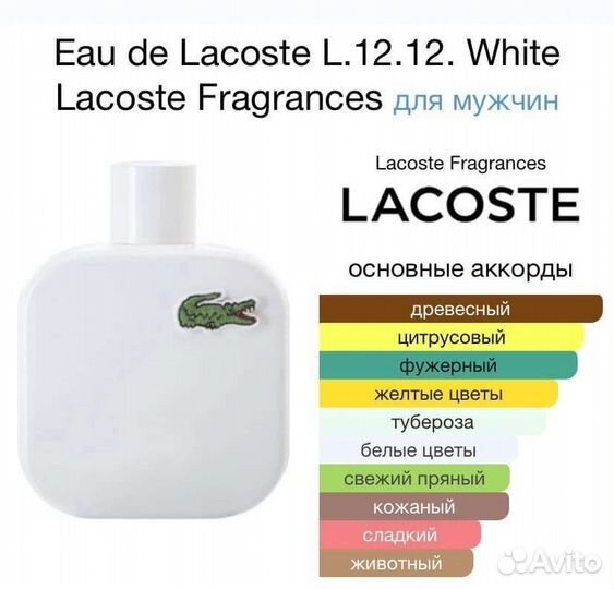 Lacoste L.12.12. White Lacoste Fragrances