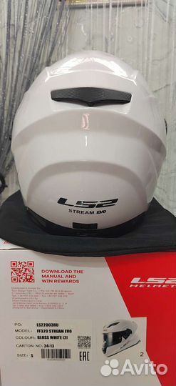 Мотоциклетный шлем LS2, размер S