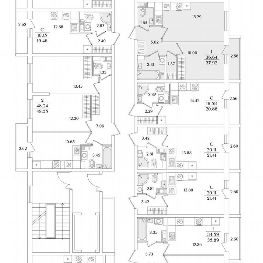 1-к. квартира, 37,9 м², 3/9 эт.