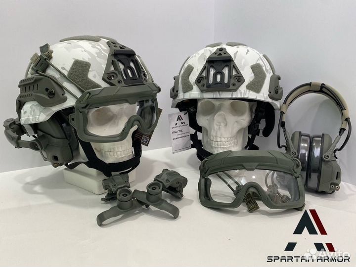 Военный шлем тактический Spartan armor комплект