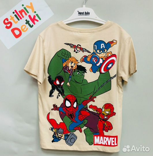 Костюм Детский новый Gap Marvel футболка и шорты