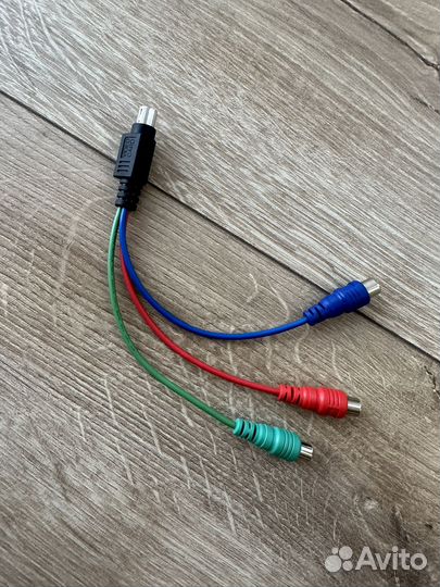 Видео кабель S-video на 3-RCA RGB