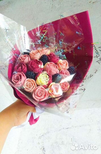 Букеты из шоколадных розочек