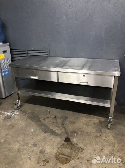 Стол с ящиками из нержавеющей стали 150х60