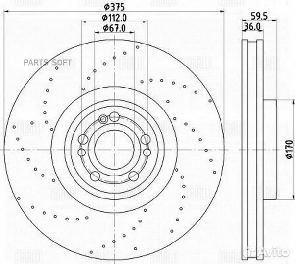 Диск торм. Mercedes GLE (V167 DF190439