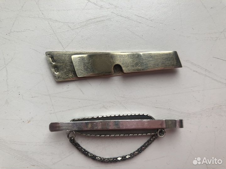 Зажимы для галстука серебро