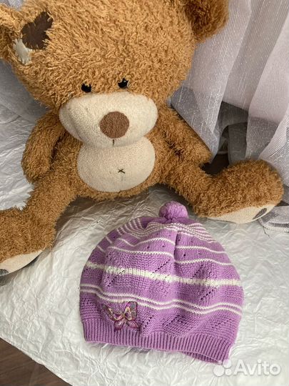 Шапка для девочки демисезонная 50 52 54