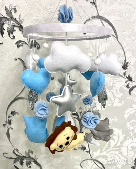 Мобиль на кроватку + балдахин Ellipsebed