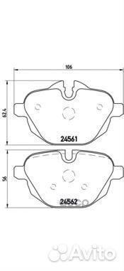 BMW колодки тормоз. зад F25 P06064 Brembo