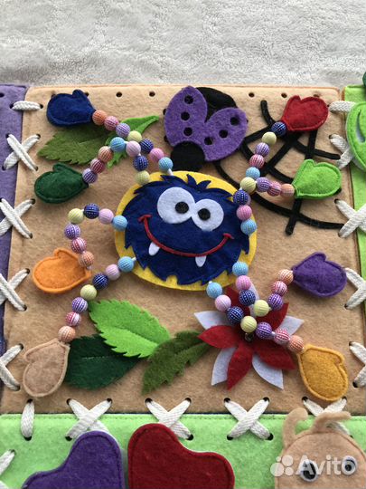 Мягкий бизиборд конструктор (кубик/коврик/бортик)