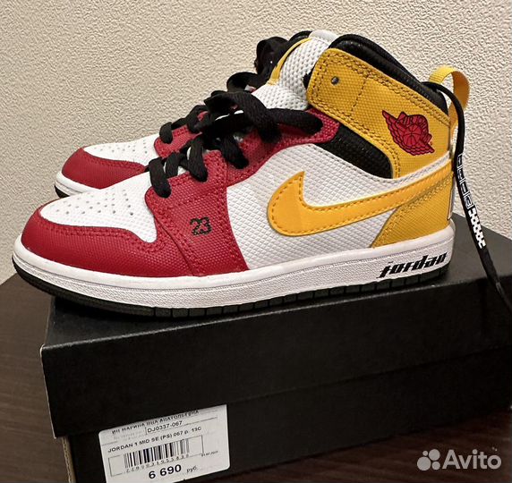 Кроссовки nike jordan 1 MID SE 31 размер