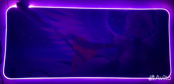 Коврик компьютерный игровой с подсветкой 70х30