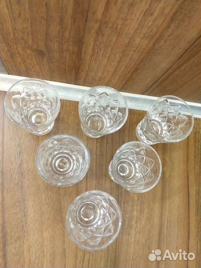 Хрустальные стопки 6 штук