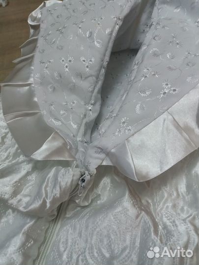 Конверт на выписку новорожденных белый