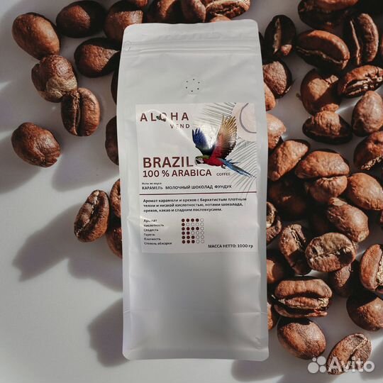 Кофе зерновой 1 кг Aloha Vend Арабика