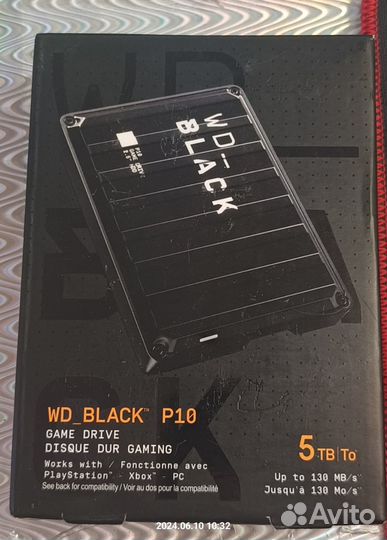 Western Digital WD black P10 5tb Game Drive