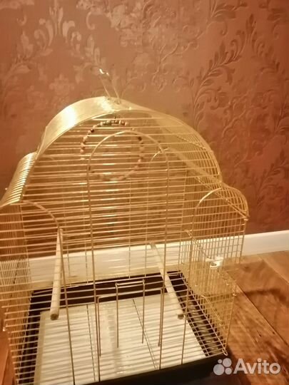 Клетка для попугая с кормом и вит смесью