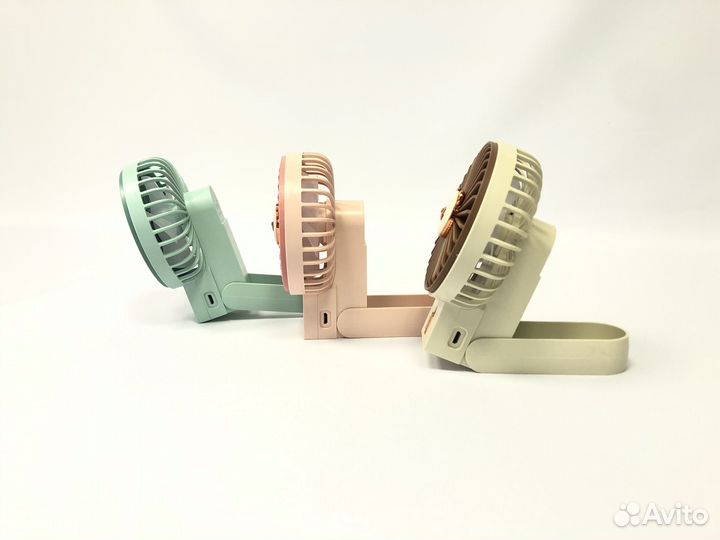 Вентилятор настольный ручной USB с подсветкой