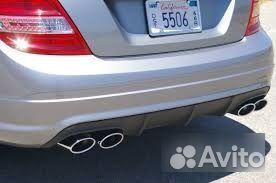 Mercedes w204 С63 AMG диффузор с насадками