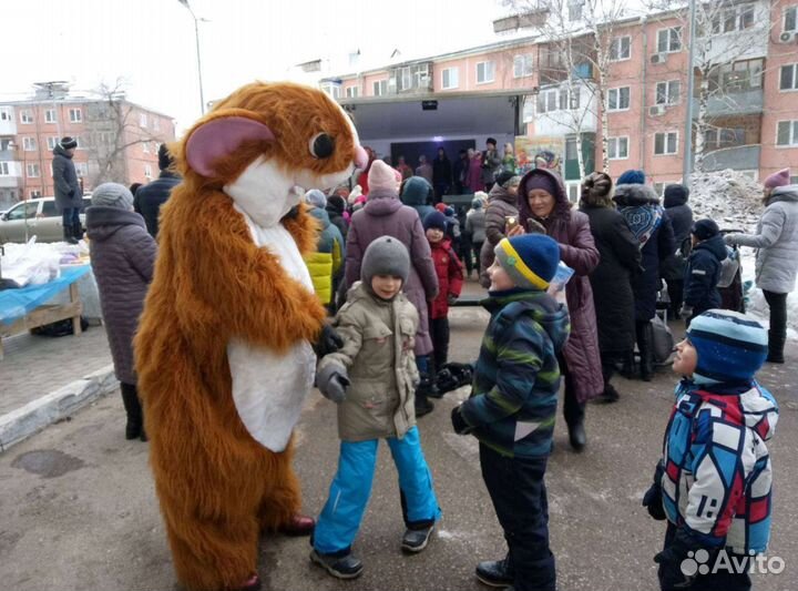 Ростовая аниматорская кукла хомяк