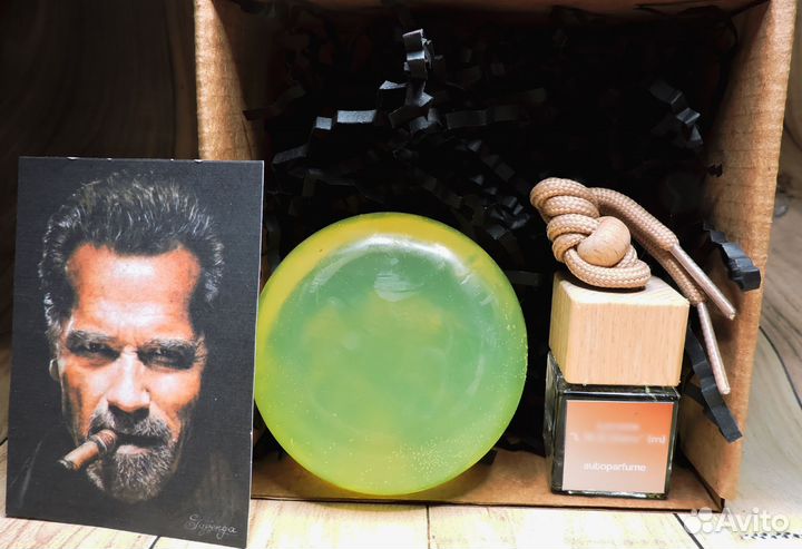 Автопарфюм + парфюмированное мужское мыло
