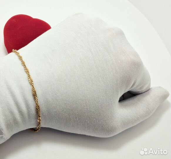 Золотой браслет Сингапур 2,6гр