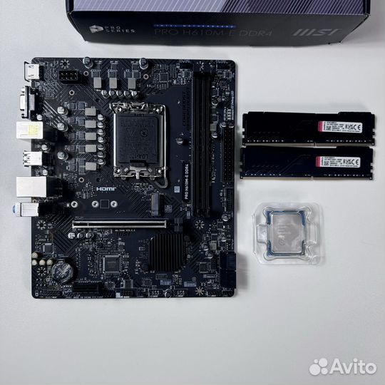 Комплект новый i3 12100f /msi h610m-e/16gb /кулер