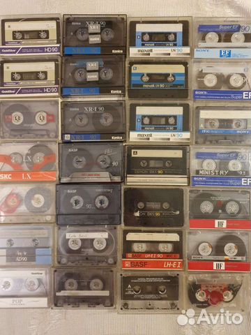 Аудиокассеты фирменные с записью(32 шт.)