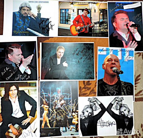 Автографы :К.Метов,Трофим,Саруханов,Добрынин,Шура