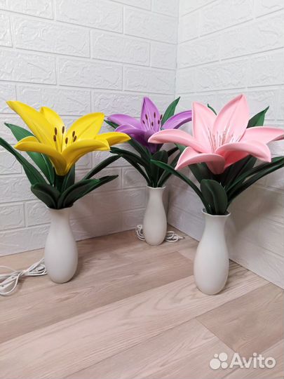 Подарок - Ночник - светильник - Лилии