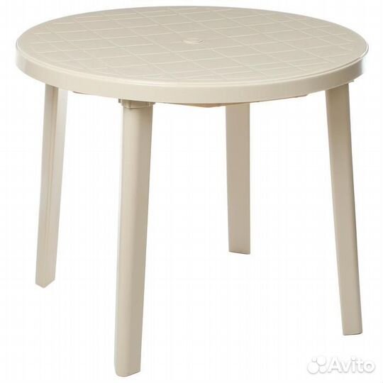 Стол круглый, 900 х 900 х 750 мм, цвет бежевый