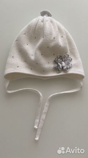 Шапка на новорожденную девочку демисезонная