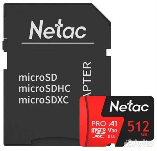 Карта MicroSD Netac P500 Extreme Pro на 512GB