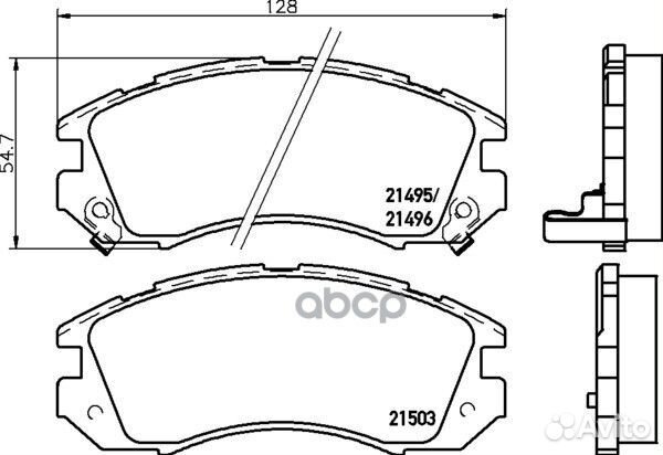 Колодки тормозные дисковые перед (PF-7248)