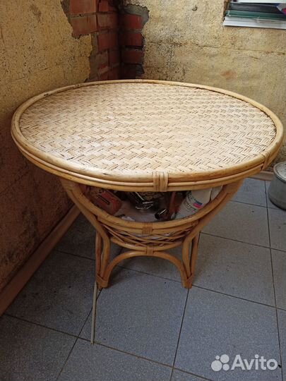 Набор натуальной плетёной мебели на балкон/лоджию