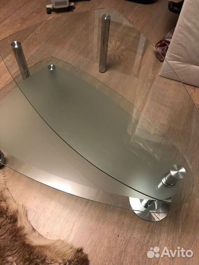 Стол стеклянный журнальный раздвижной