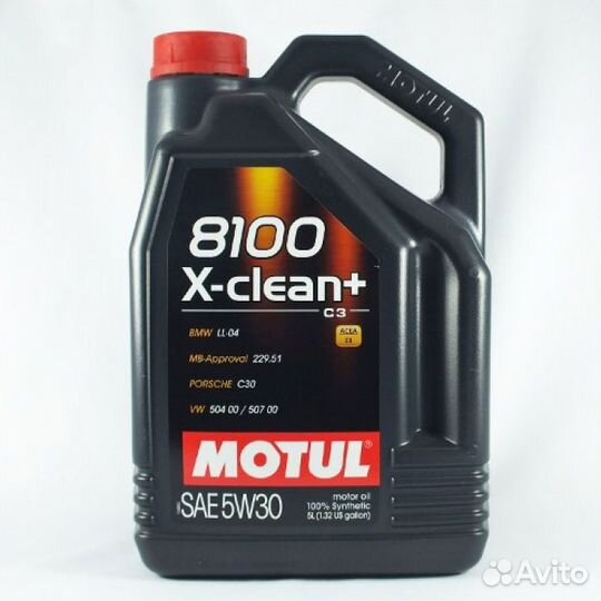 Моторное масло Motul 8100 X-clean+ 5W-30, 5л