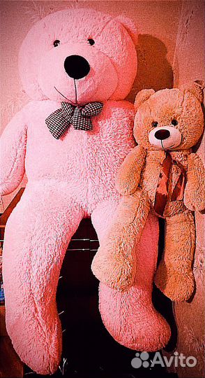 Большой мягкий медведь 2 метра высота игрушки