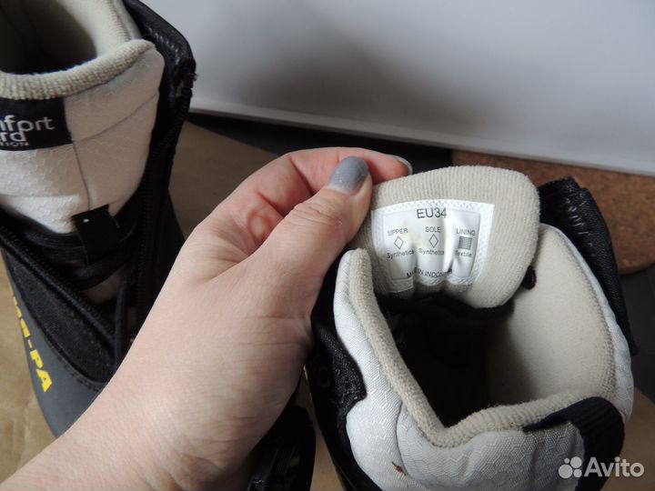 Лыжные ботинки размер 34