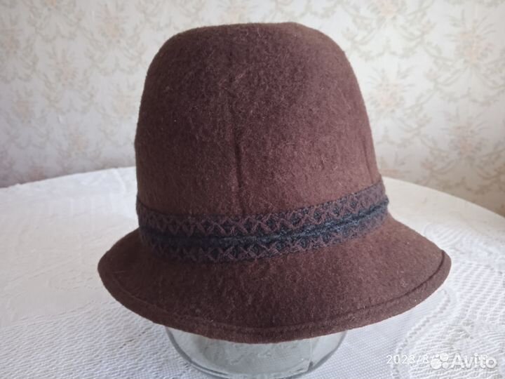 Шляпа женская фетровая винтаж