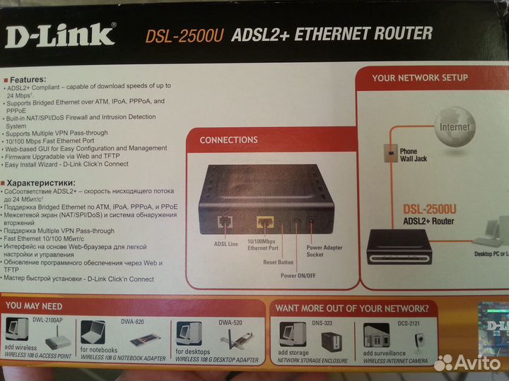 Adsl2+ ethernet router