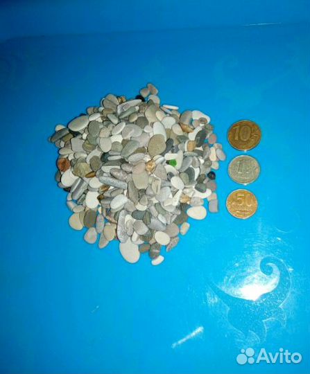 Галька мелкая, для аквариума. Черноморская