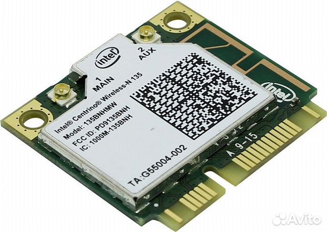 Адаптер Bluetooth+Wi-Fi Intel 135bnhmw, 802.11n, 2