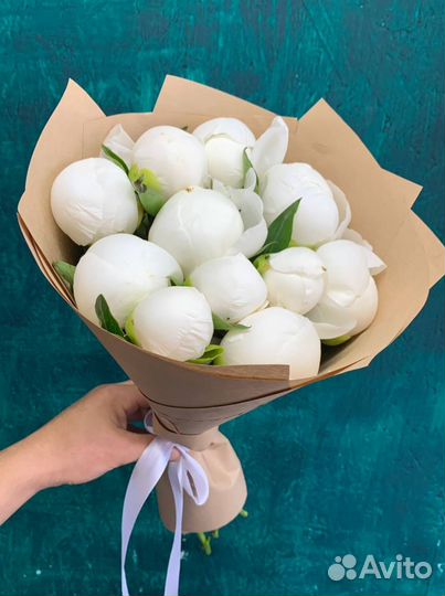 Пионы 25 51 101 Роза Букет Цветы