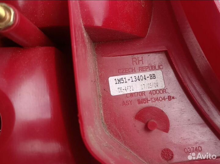 Фары задние седан евро Ford Focus 1