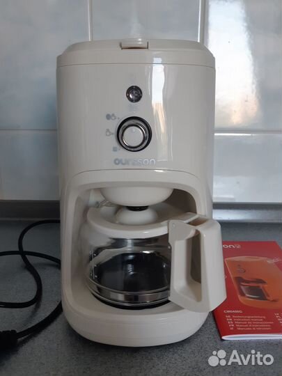 Кофеварка Oursson CM0400G со встроенной кофемолкой