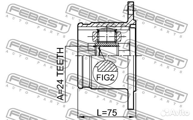 Шрус внутренний левый 24x137.5